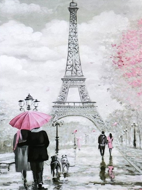 Peatón en la Calle de París Pintar por Números