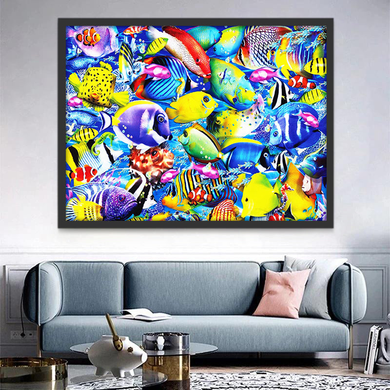 Peces de Colores Diversos Pintar por Números