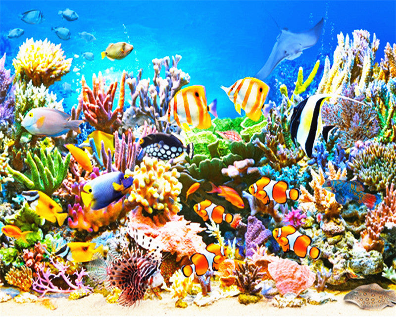 Peces y Plantas en el Fondo Marino Pintar por Números