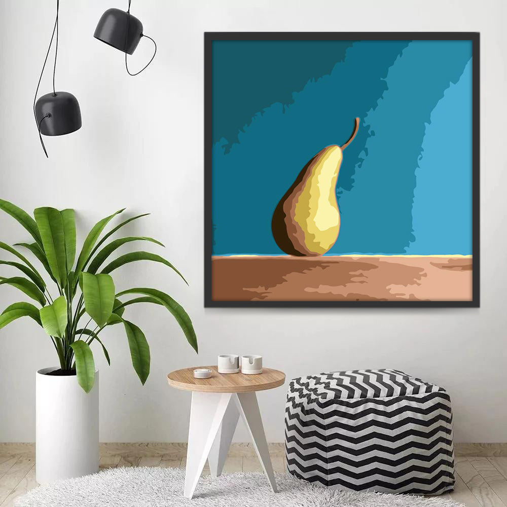 Pera de Color Amarillo Pintar por Números