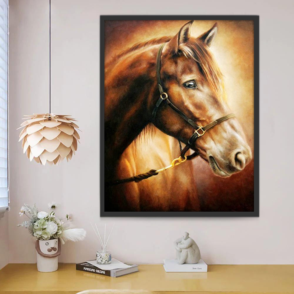 Perfil de Caballo Marrón Pintar por Números