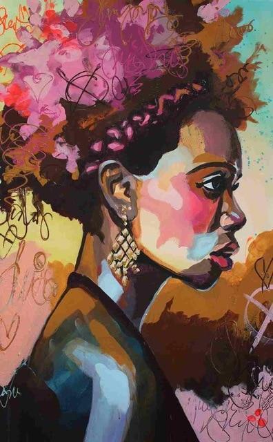 Perfil de Mujer Morena Pintar por Números