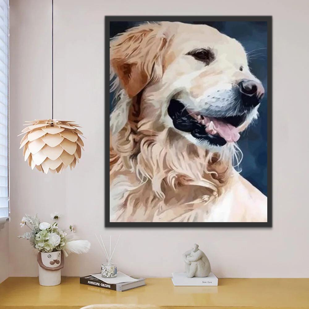Perfil de Perro Lindo Pintar por Números
