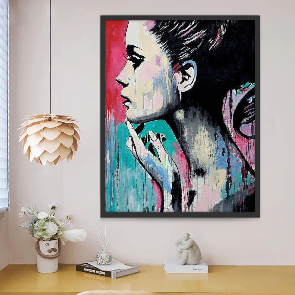 Perfil de una Mujer Pintar por Números