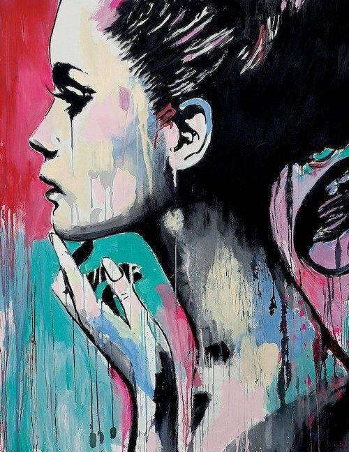 Perfil de una Mujer Pintar por Números