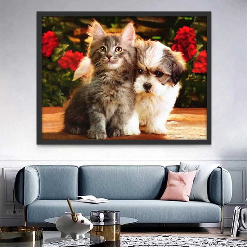 Perrito y Gatito Pintar por Números