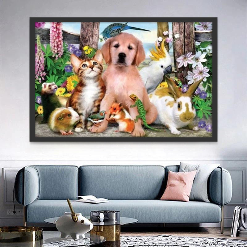 Perrito y Sus Compañeros Pintar por Números