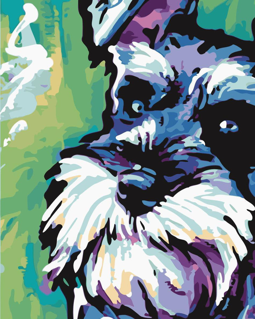 Perro Abstracto Pintar por Números