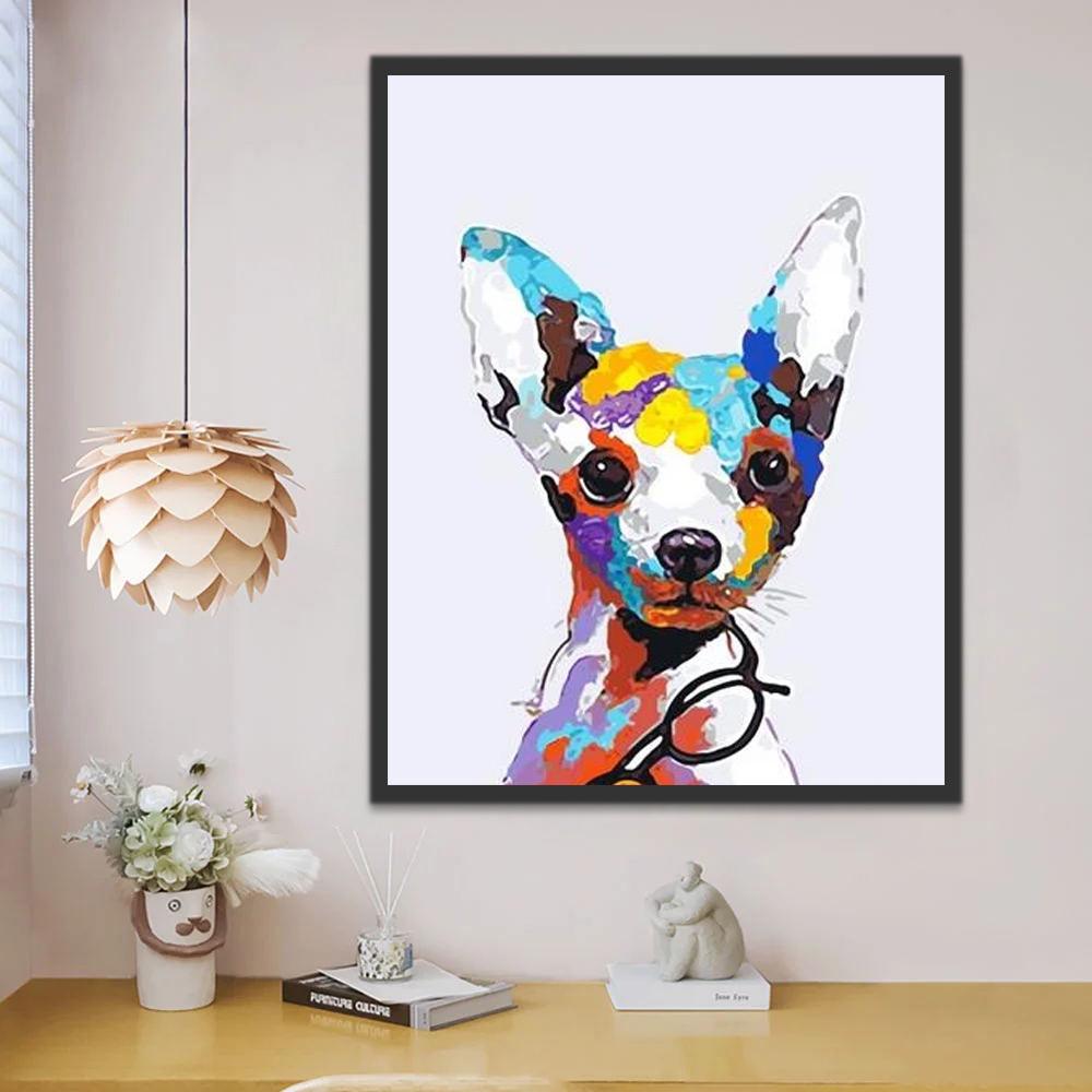 Perro Adorable Colorido Pintar por Números