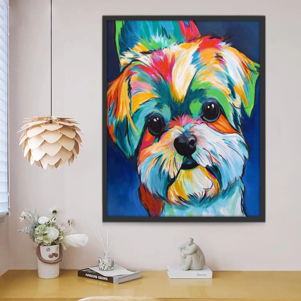 Perro Adorable Colorido Pintar por Números