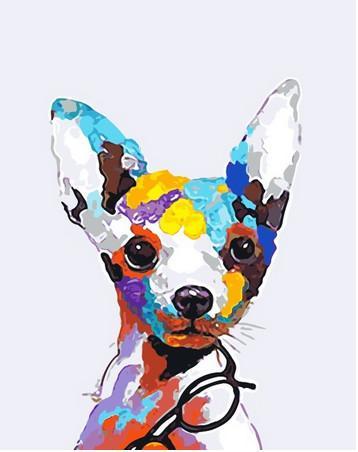 Perro Adorable Colorido Pintar por Números