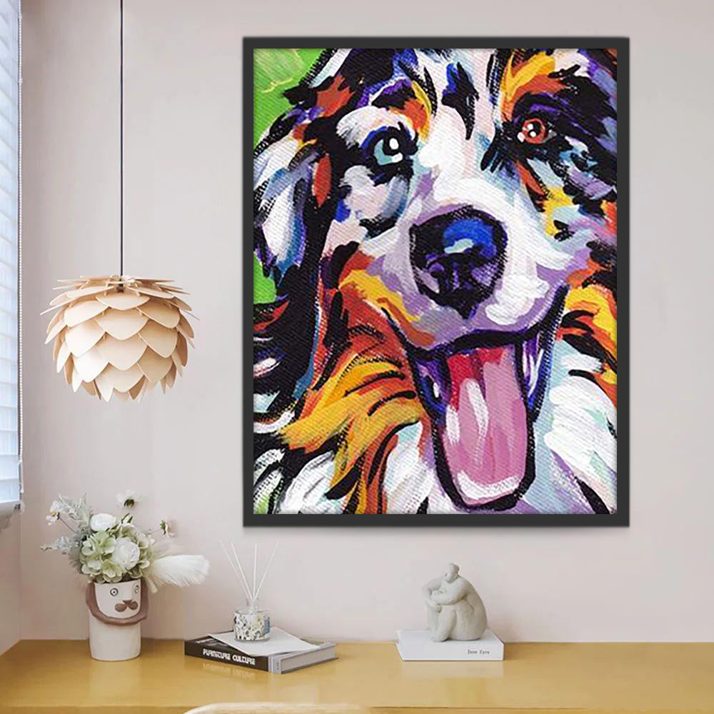 Perro Alegre Colorido Pintar por Números