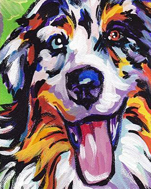 Perro Alegre Colorido Pintar por Números