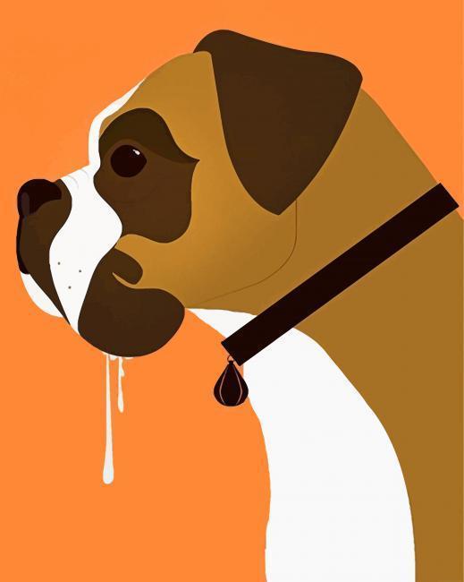 Perro Babeando Pintar por Números Niños