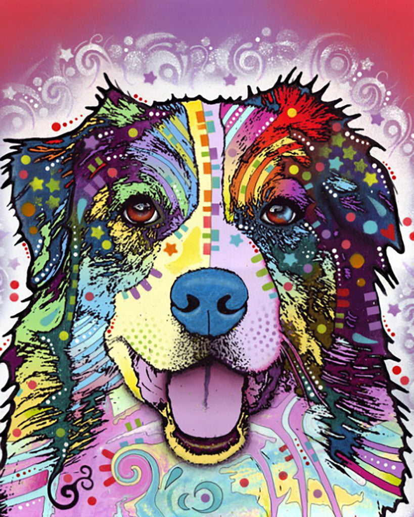 Perro Colorido con Sonrisa Pintar por Números
