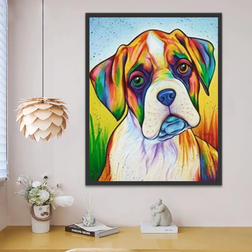 Perro Colorido Pintar por Números
