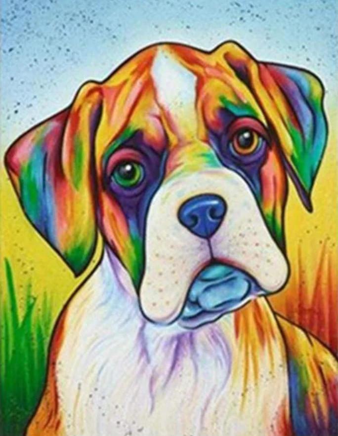 Perro Colorido Pintar por Números