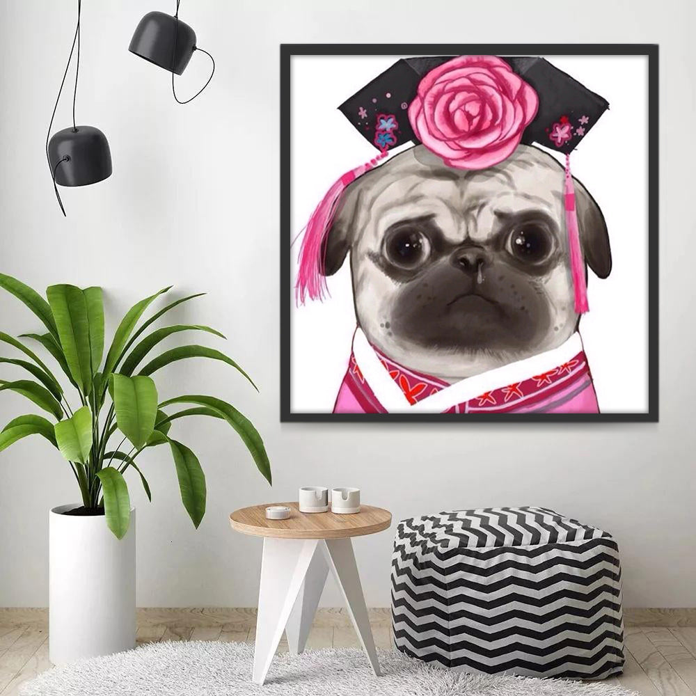Perro con Ropa de Dinastía Qing Pintar por Números