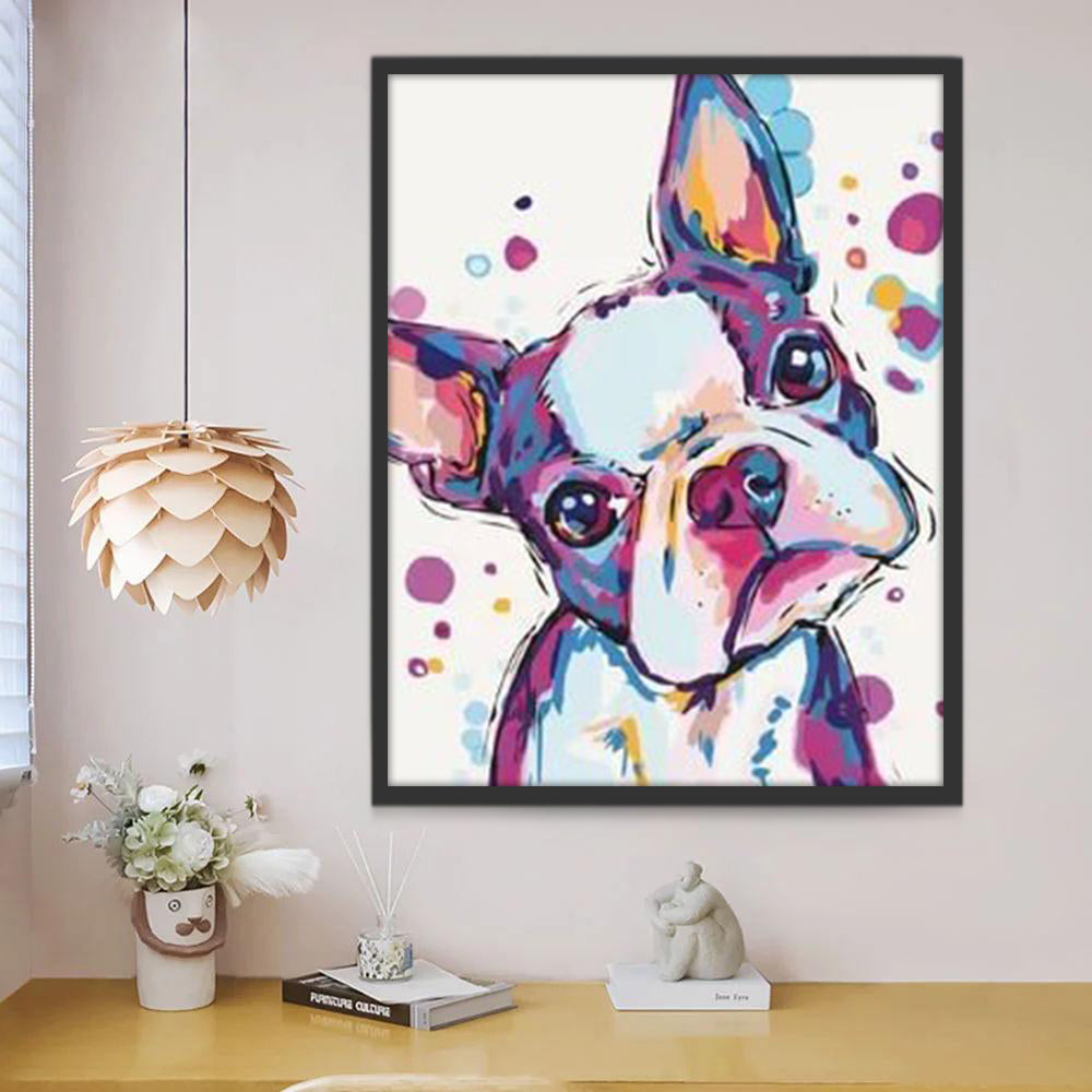 Perro Lindo de Acuarela Pintar por Números