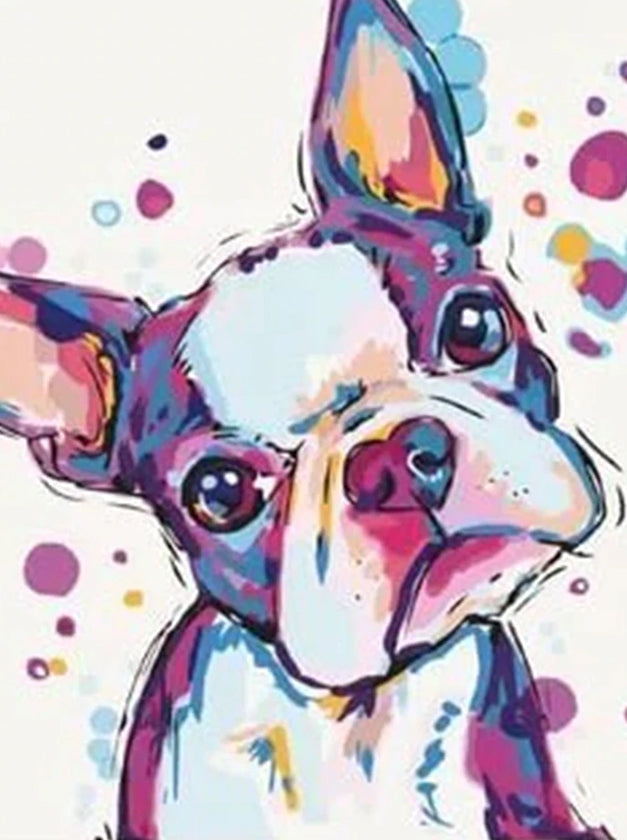 Perro Lindo de Acuarela Pintar por Números