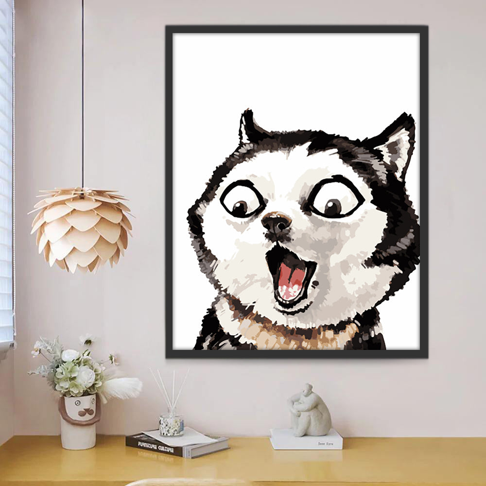 Perro Sorprendido Pintar por Números
