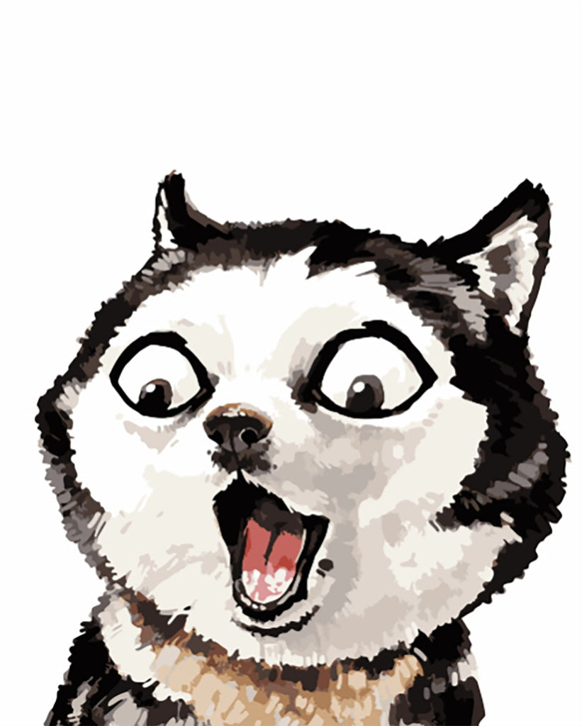 Perro Sorprendido Pintar por Números
