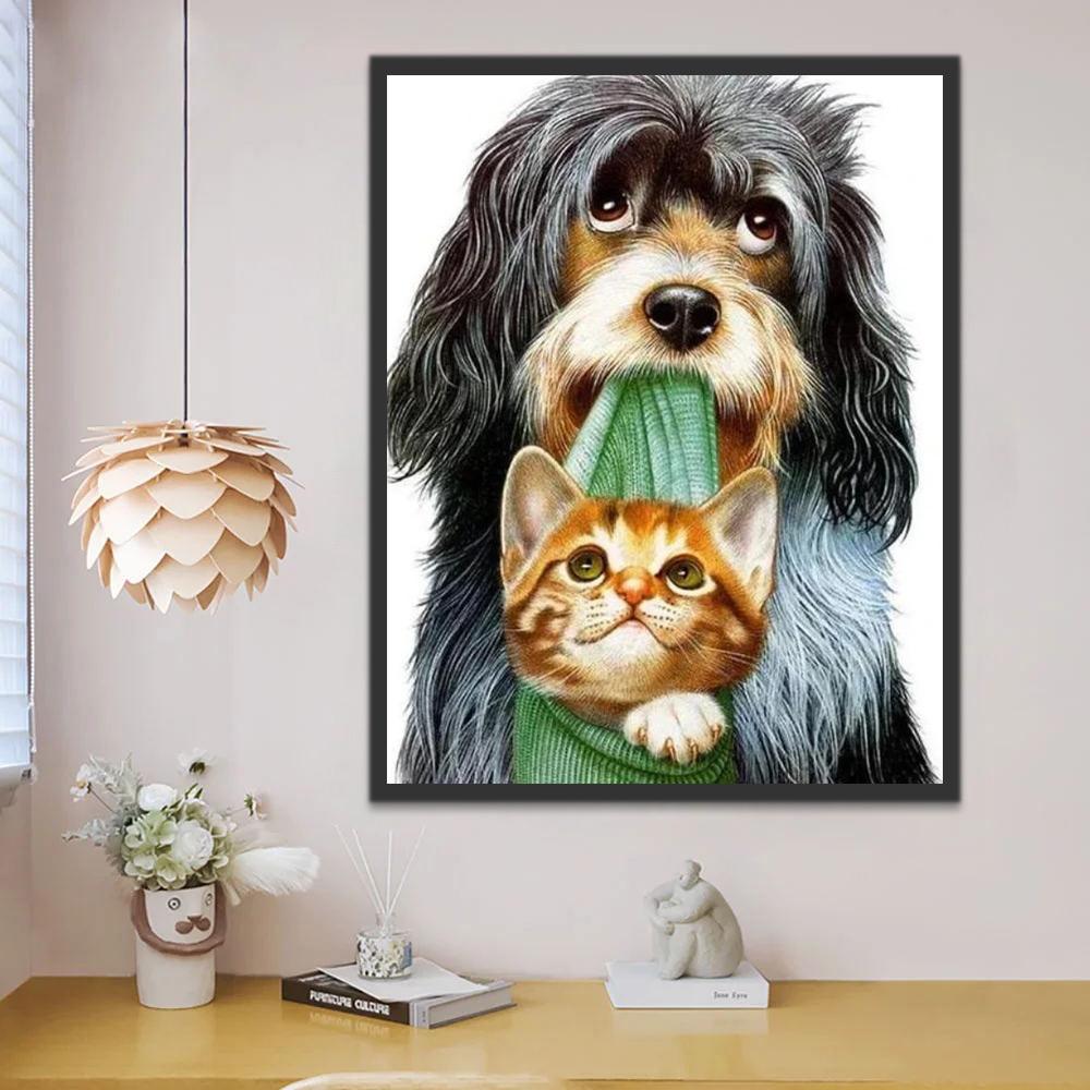 Perro y Gatito Pintar por Números