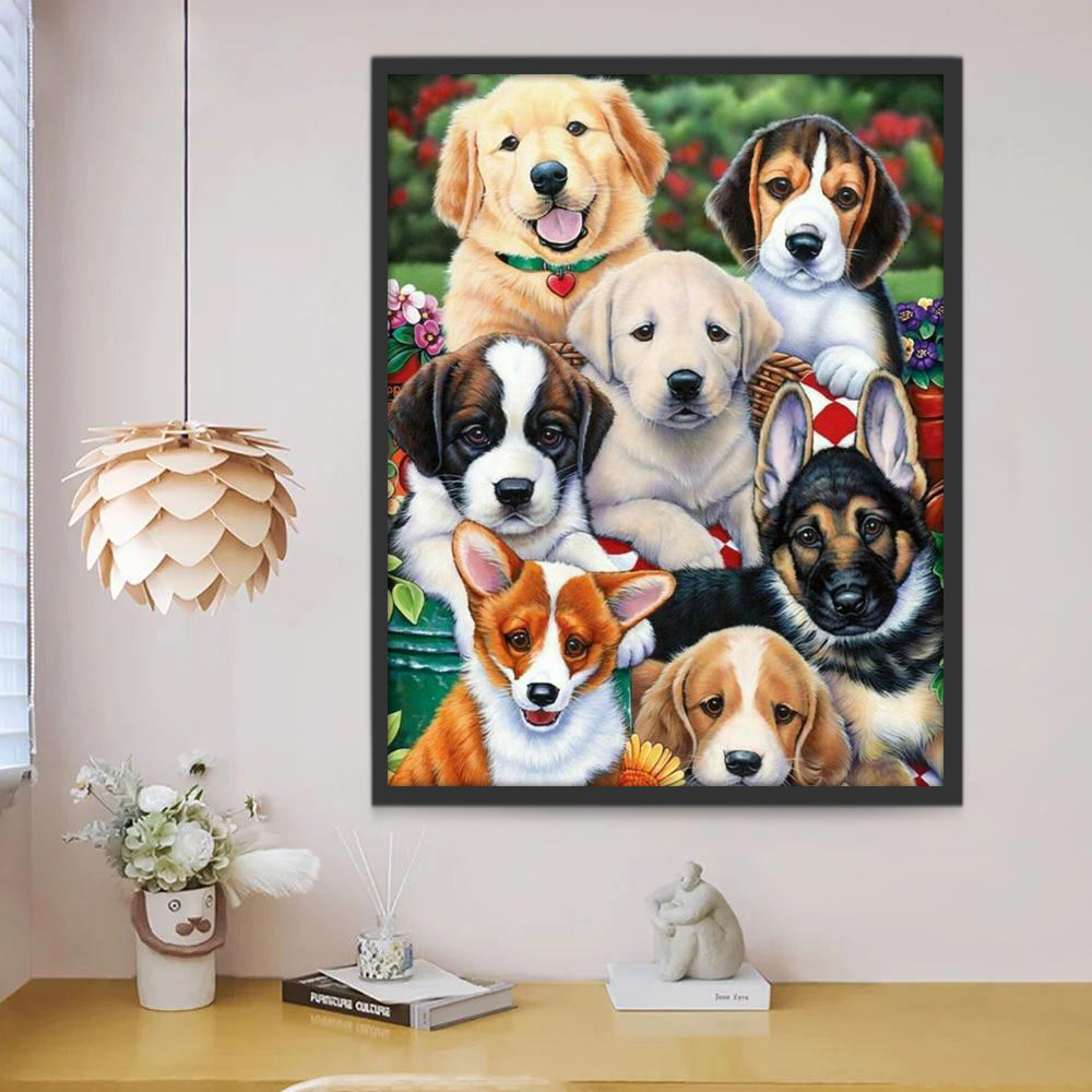 Perros de Razas Diferentes Pintar por Números