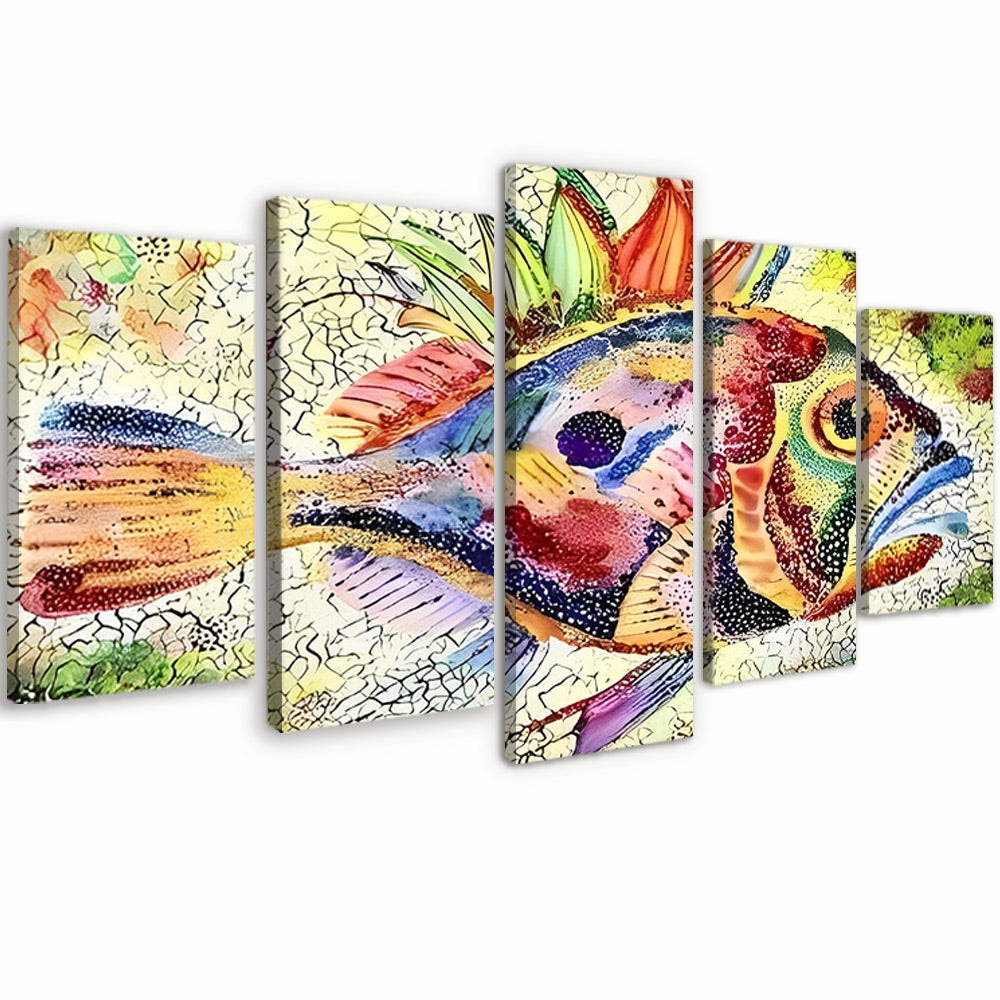 Pez Mero en Color 5 Partes Pintar por Números