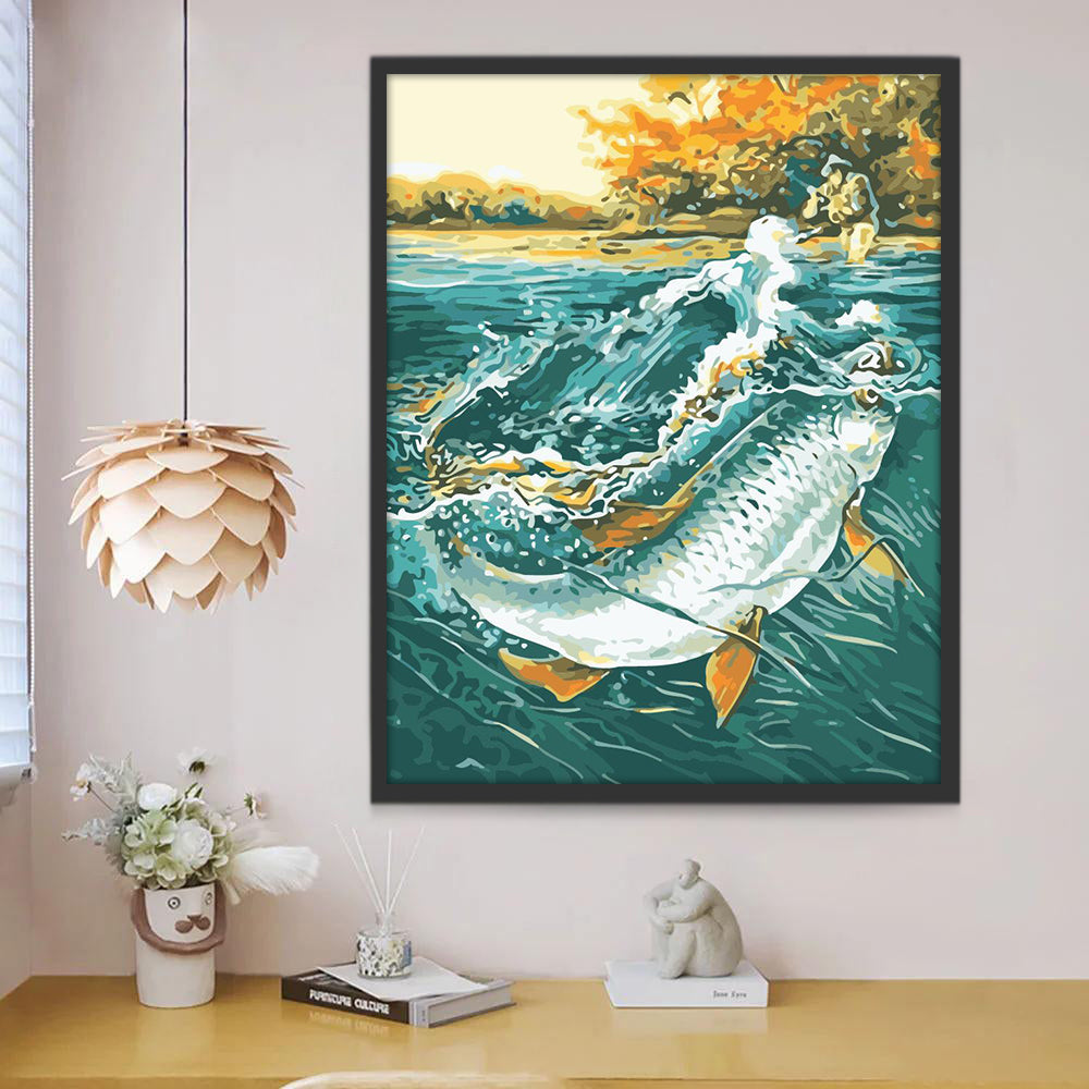 Pez Pescado en Algas Pintar por Números