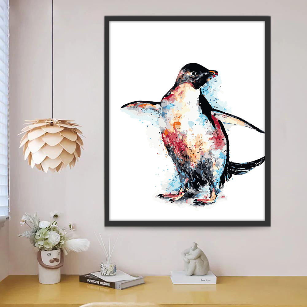 Pingüino Lindo en Color Pintar por Números