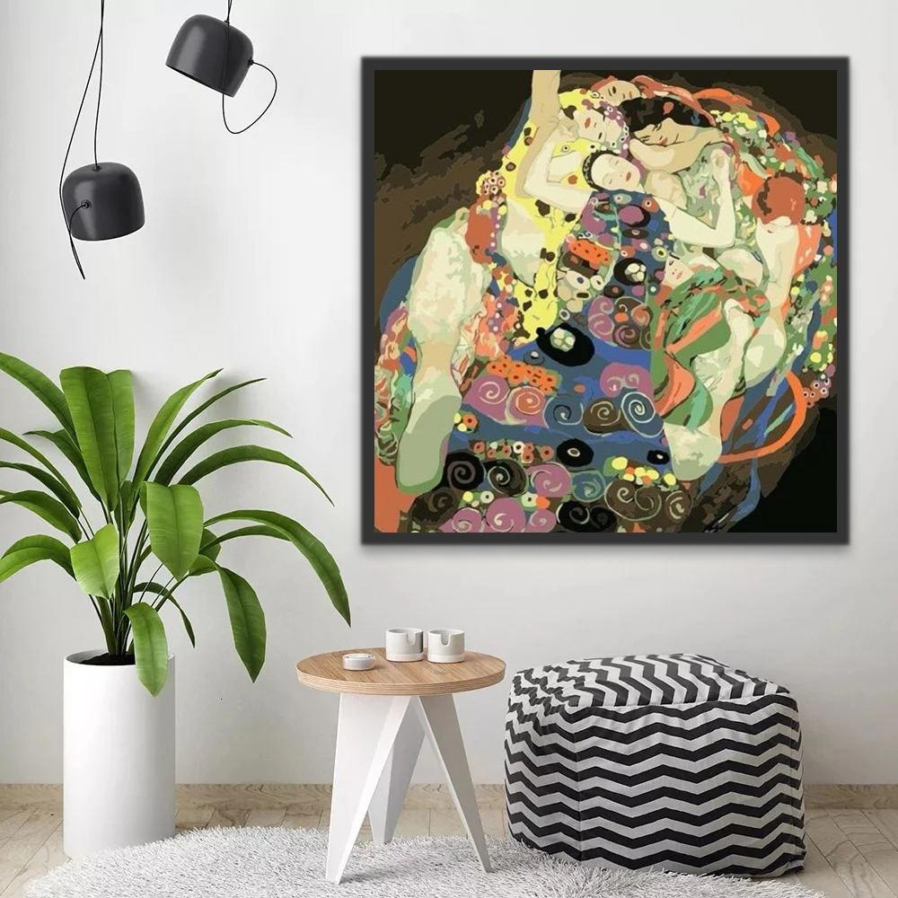 Pintura Abstracta Colorida de Mujeres Pintar por Números