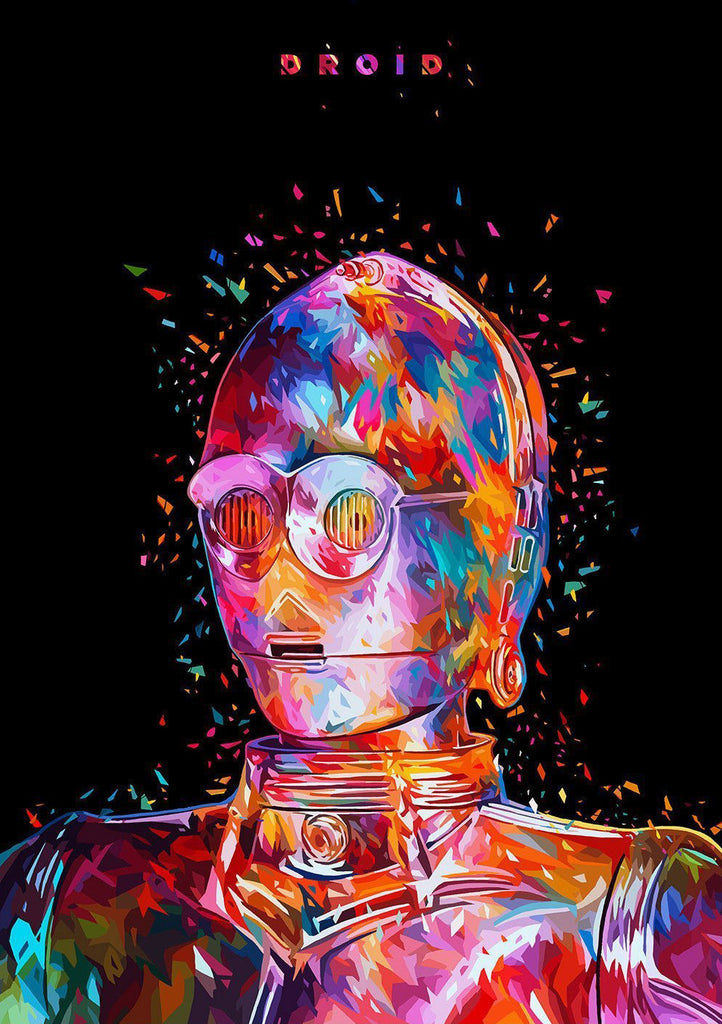 Pintura Abstracta de Robot Colorido Pintar por Números