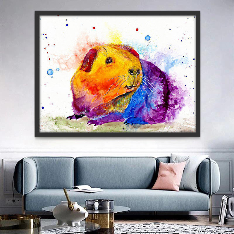 Pintura Acuática de Conejo de Colores Vivos Pintar por Números