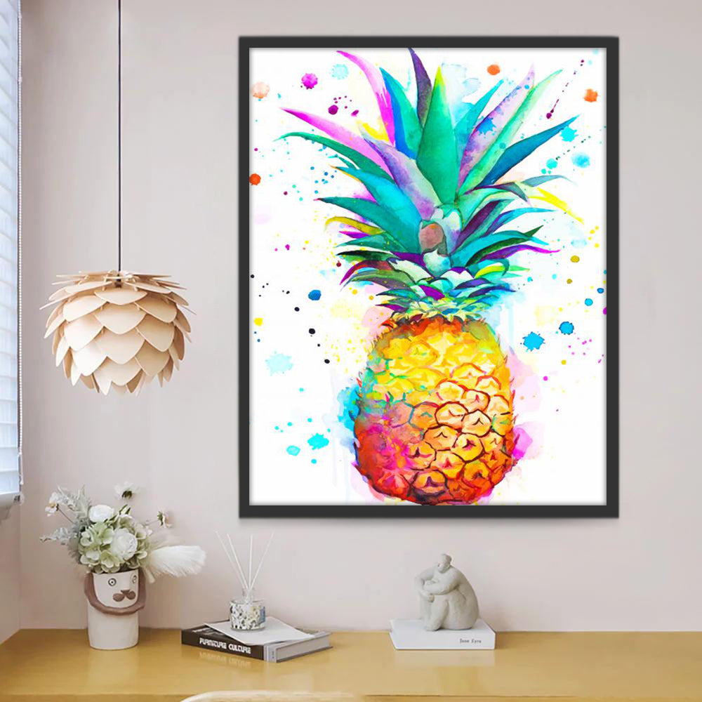 Pintura Acuática de Piña Colorida Pintar por Números