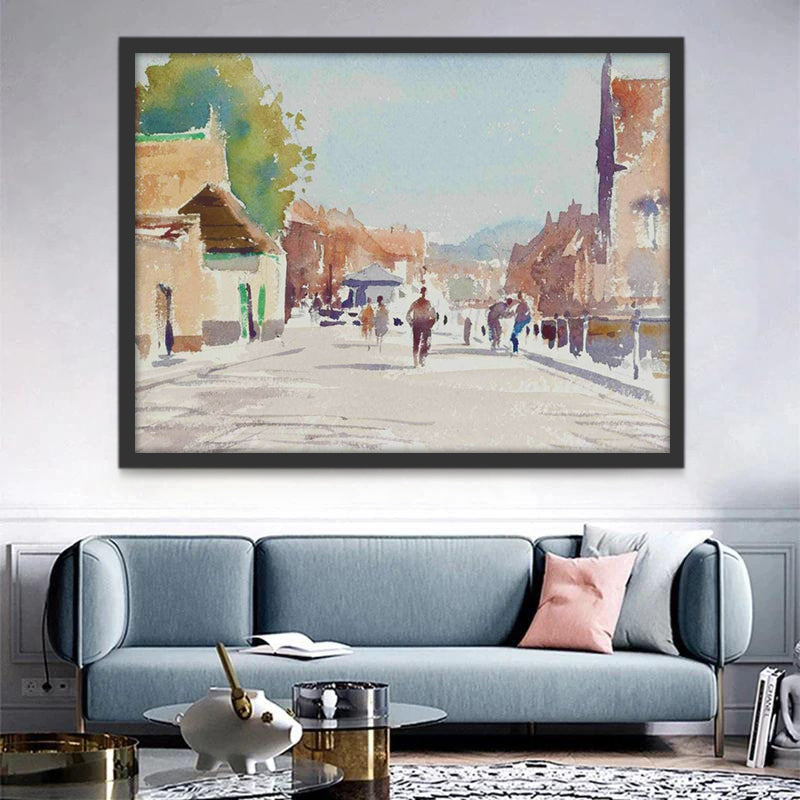 Pintura Acuática de un Pueblo Pintar por Números