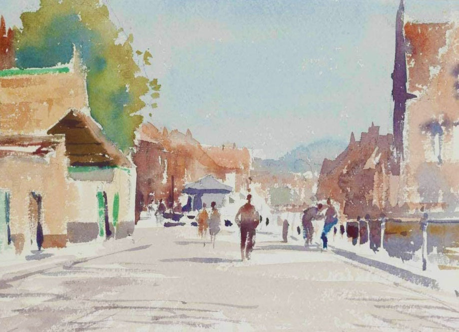 Pintura Acuática de un Pueblo Pintar por Números