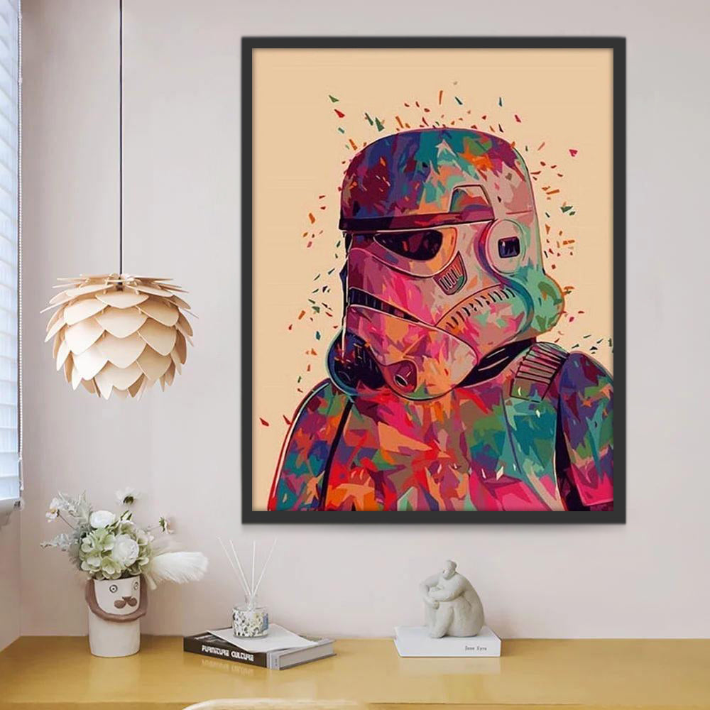 Pintura Colorida Abstracta del Mandaloriano Pintar por Números