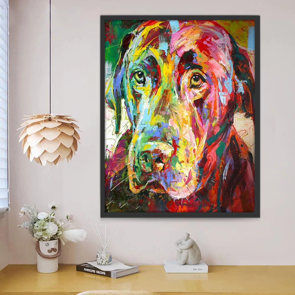 Pintura Colorida de Perro Pintar por Números