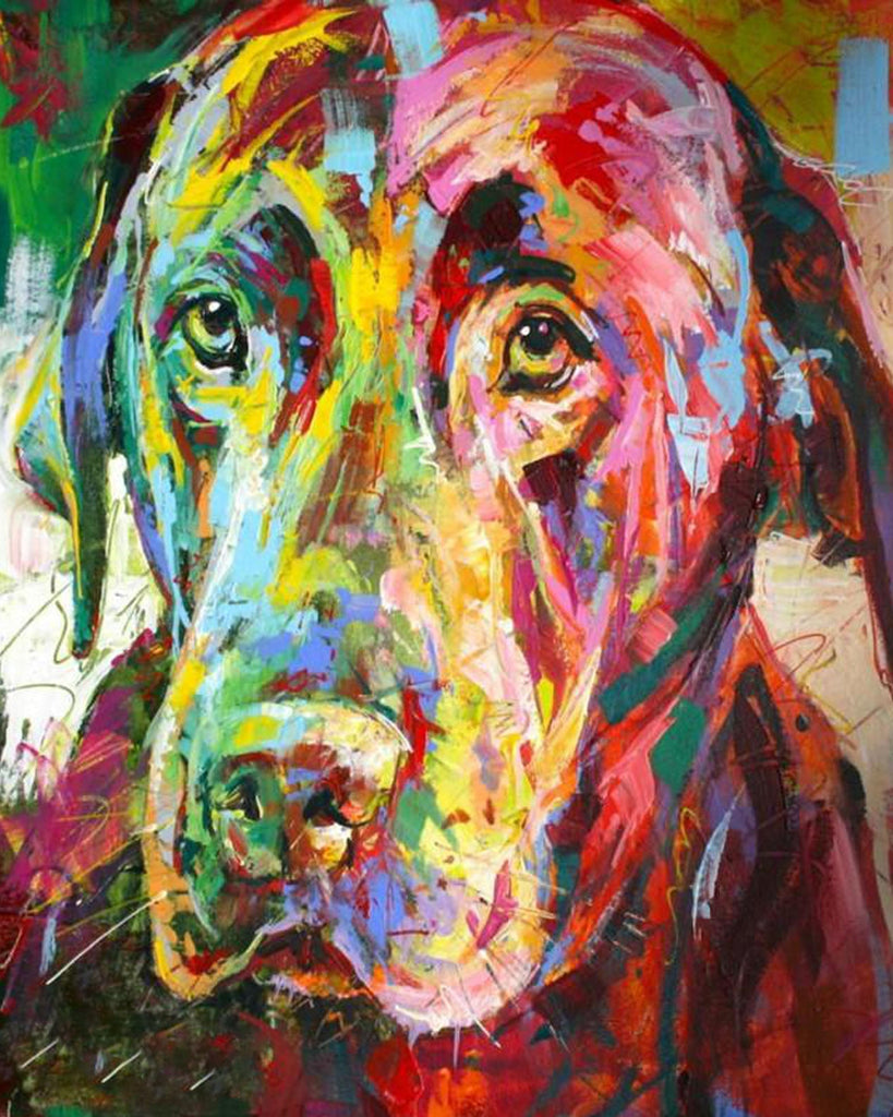Pintura Colorida de Perro Pintar por Números