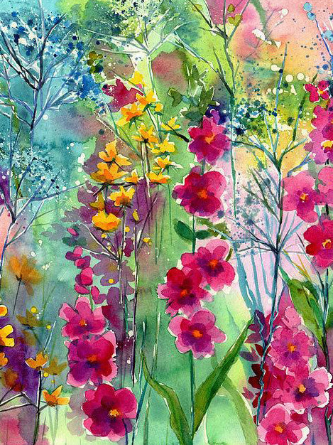 Pintura Colorida de Ramas de Flores Hermosas Pintar por Números