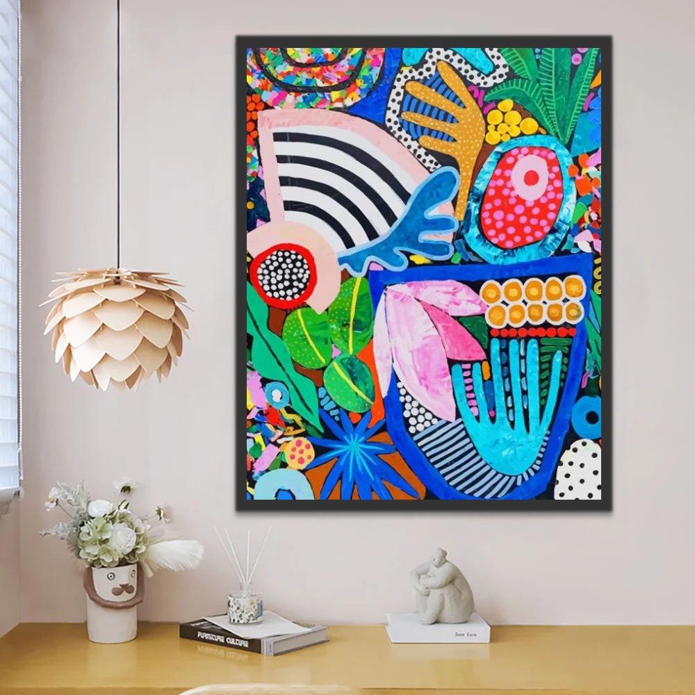 Pintura Colorida en Estilo Abstracto Pintar por Números