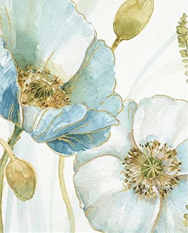 Pintura de Acuarela de Amapola y Plantas de Opio Pintar por Números