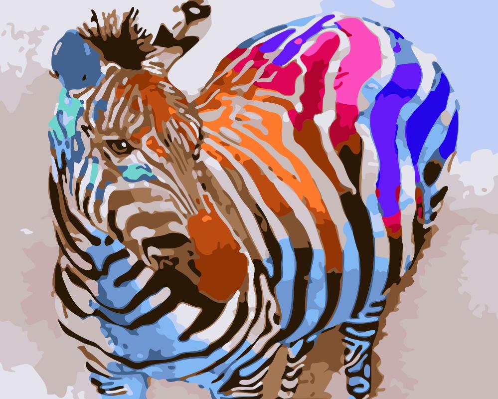 Pintura de Cebra en Color Pintar por Números
