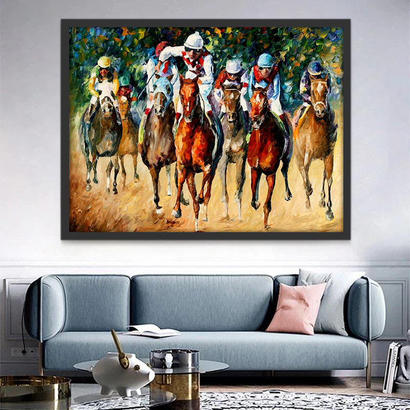 Pintura de Concurso de Equitación Pintar por Números