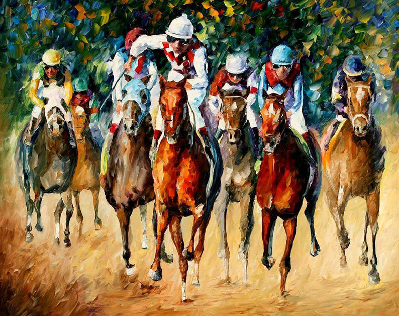 Pintura de Concurso de Equitación Pintar por Números