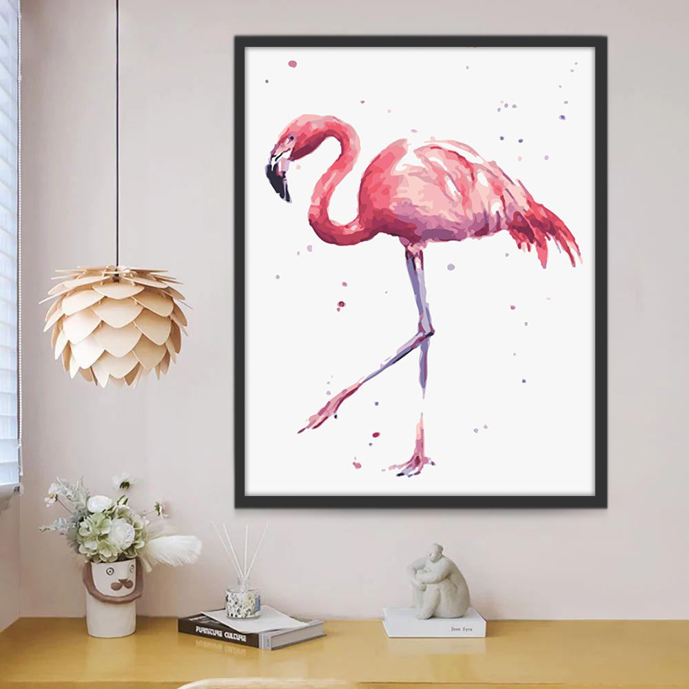 Pintura de Flamenco Rosa Pintar por Números