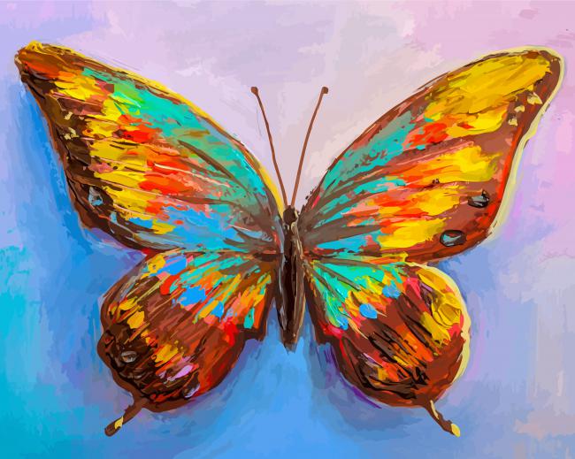 Pintura de Mariposa Marrón Pintar por Números