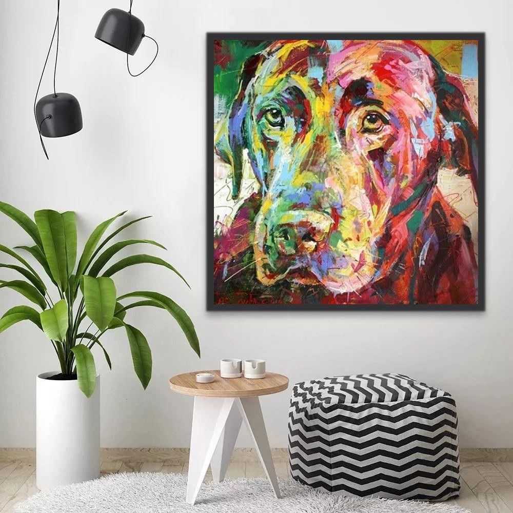 Pintura de Perro Colorido Pintar por Números