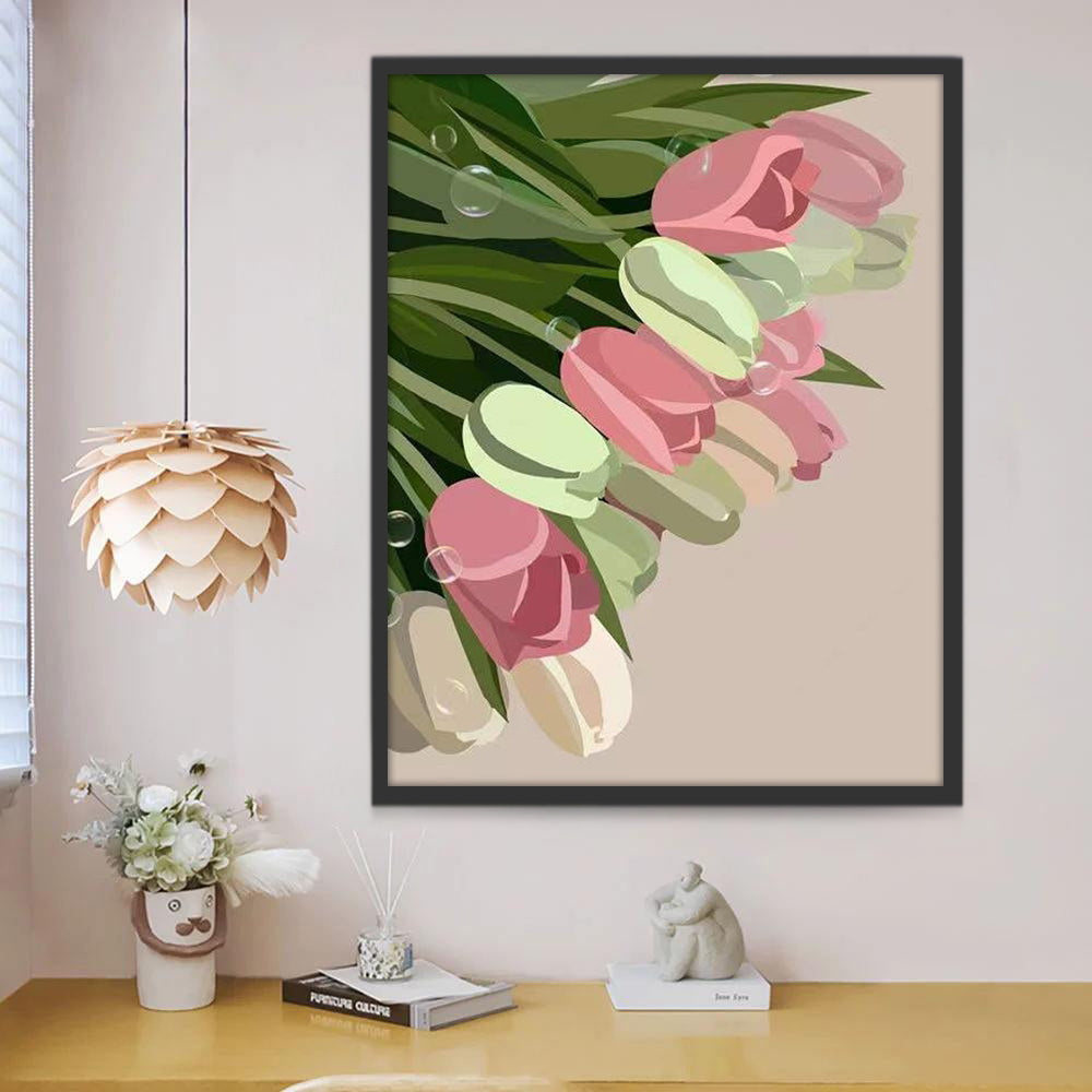 Pintura de Tulipán en Colores Diferentes Pintar por Números